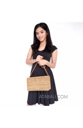 square ata rattan sling bags full handmade balinese design